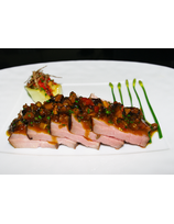 Echine de Kintoa grillée Teriyaki, chou Pak Choi au gingembre