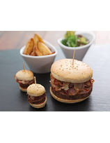 Burger de jarret de Porc Basque confit 