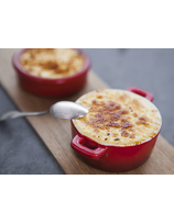 Crème brûlée au fromage de brebis et confiture de coing