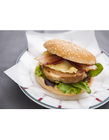 Burger au confit de porc basque