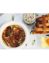 Oeuf cocotte au boudin blanc