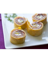 Roulés d’omelette au jambon 