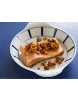 Crumble de Chorizo sur truite de la Nive