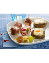 Pintxos aux trois fromages