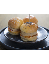 Foie gras de canard mi-cuit en mini burger