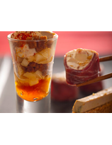 SUSHI DE JAMBON DE KINTOA AOP, FOIE GRAS ET PIMENT D'ESPELETTE