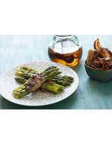 Ballots d'asperges vertes et ventrèches