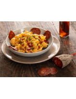 Pâtes à la crème de chorizo des Aldudes