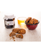 Cookies au fromage de brebis et confiture de cerises noires