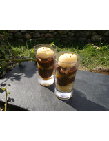 Recette de verrine de boudin basque, pommes et Saint Jacques