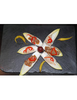 Recette de barquettes d'endive aux pâtés et piquillos