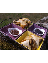 Recette de samoussas au fromage et confiture de cerise