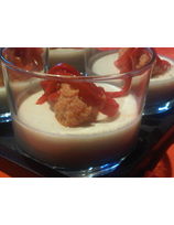 Recette de verrines de panacotta d'asperges et pimientos del piquillo