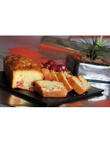 Recette de cake aux talons de jambon, pimientos del piquillo et fromage de brebis