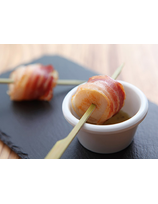 Noix de St Jacques bardées de ventrèche