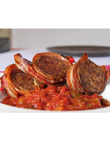 Recette de cou de canard farci bardé de ventrêche