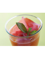 Smoothie de melon et sa chiffonnade de jambon