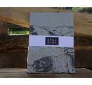 Torchon jacquard jambon Création Jean Vier