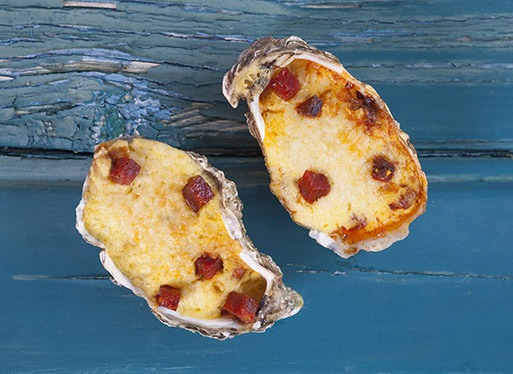 Huîtres farcies au chorizo des Aldudes