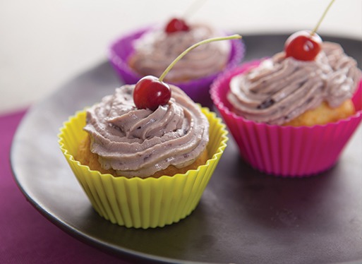 “Cupcakes” au fromage de brebis et confiture de cerise