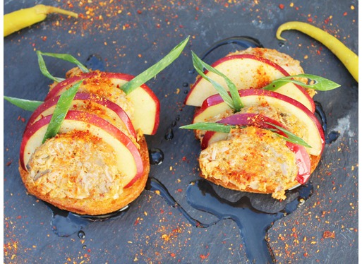 Tartine gourmande à l’andouille du pays basque 