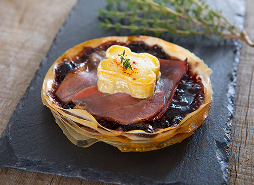 Croustillant jambon - fromage - confiture