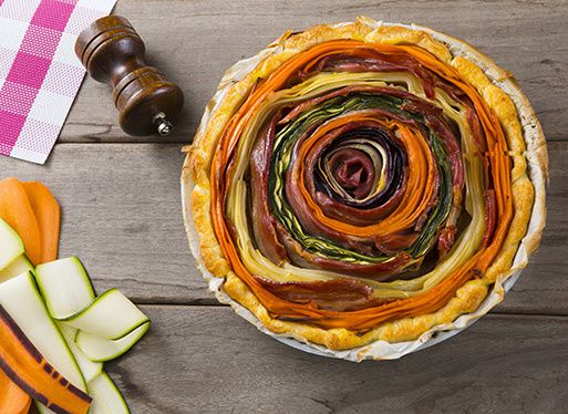 Tarte fleur au Jambon