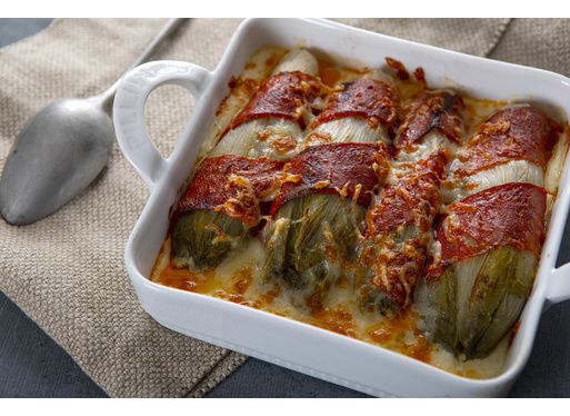 Gratin d'endives au chorizo des Aldudes 