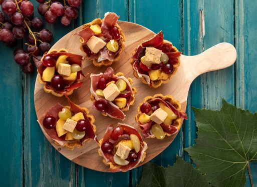 LES TARTELETTES AU JAMBON ET FOIE GRAS