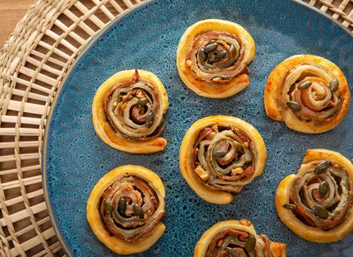 ROULES AU JAMBON ET FROMAGE DE BREBIS 