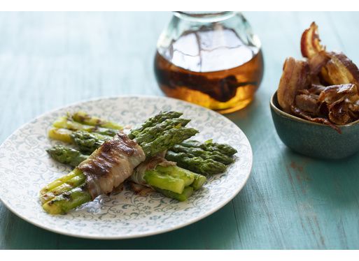 Ballots d'asperges vertes et ventrèches