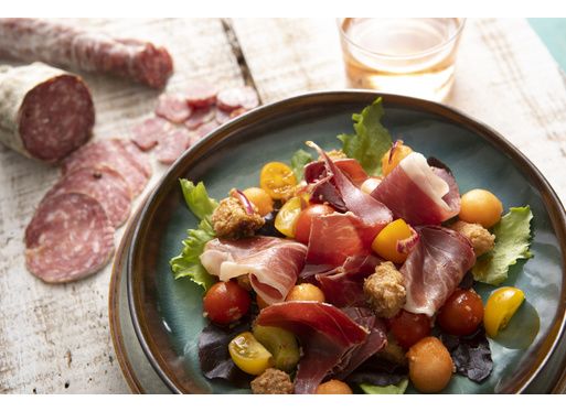 Panzanella au jambon de Kintoa AOP