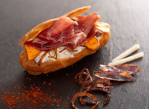 Eclairs gourmand au jambon de Kintoa AOP