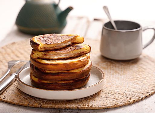 Pancakes au jambon vallée et fromage brebis