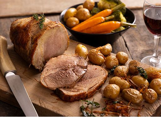 Noix dépaule de Kintoa AOP et légumes de saison