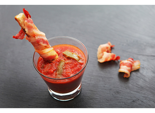 Mouillettes de ventrêche et piperade