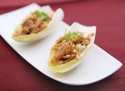 Endives au confit de porc